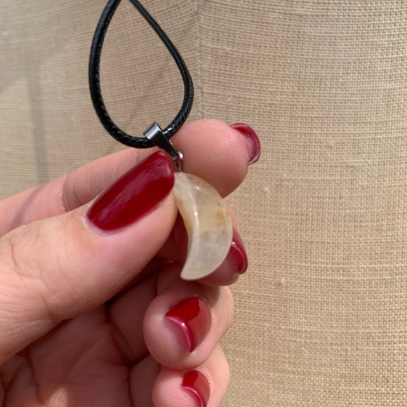 Handmade Genuine Stone Moon Amulet Necklace - Picture 9 of 12